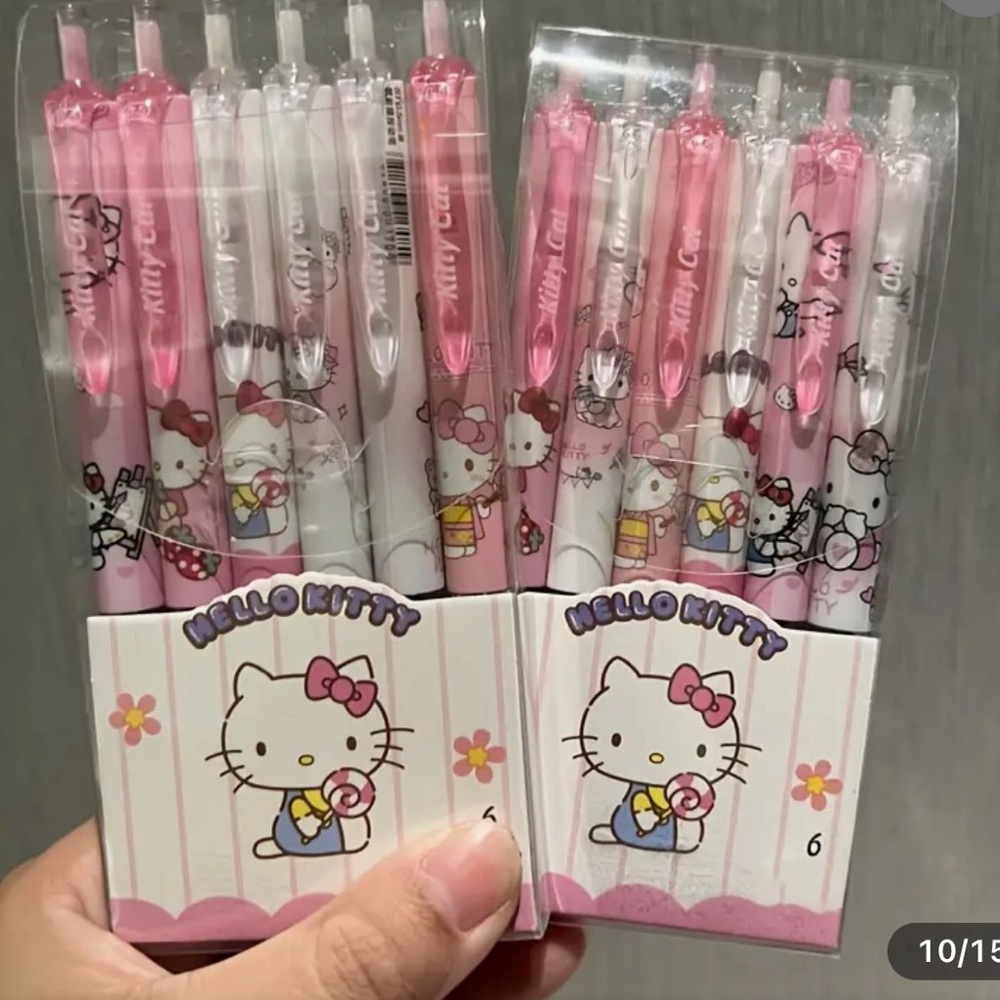 Hello kitty authentic pens, two packs six in each